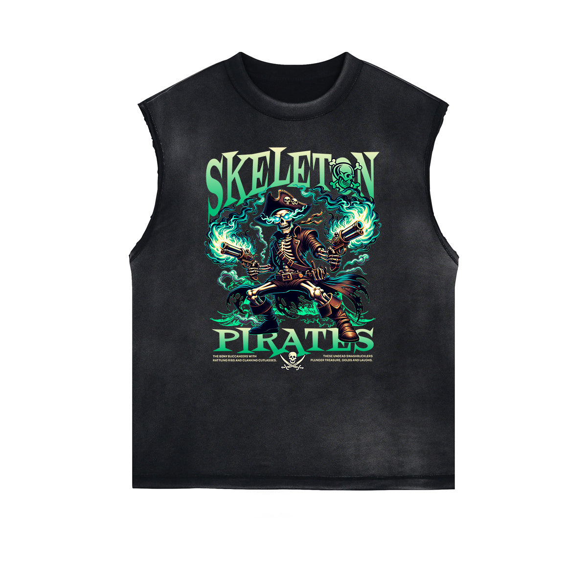 Frayed Edge Skull Graphic Tank