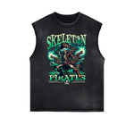 Frayed Edge Skull Graphic Tank