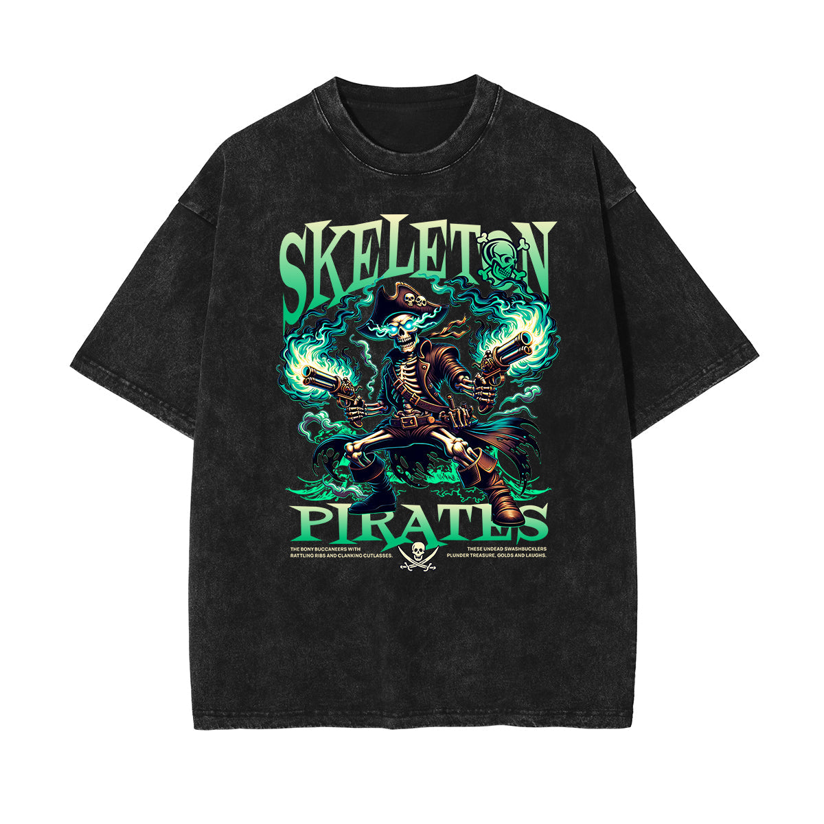 Washed Skull Graphic Cotton Tee