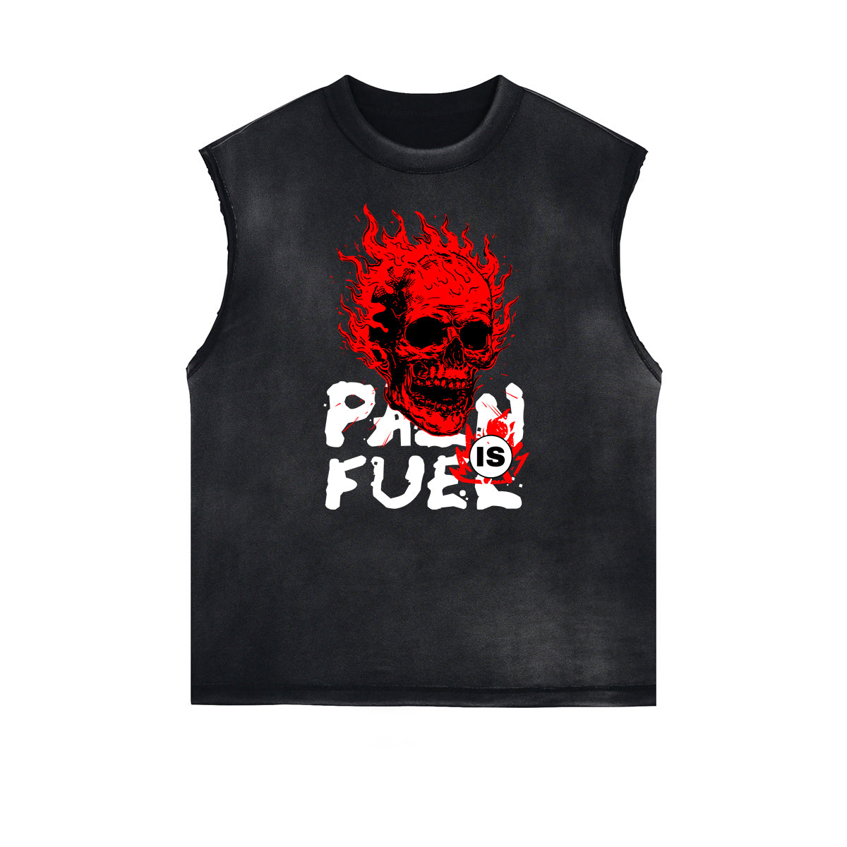 Frayed Edge Skull Graphic Tank
