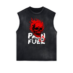 Frayed Edge Skull Graphic Tank
