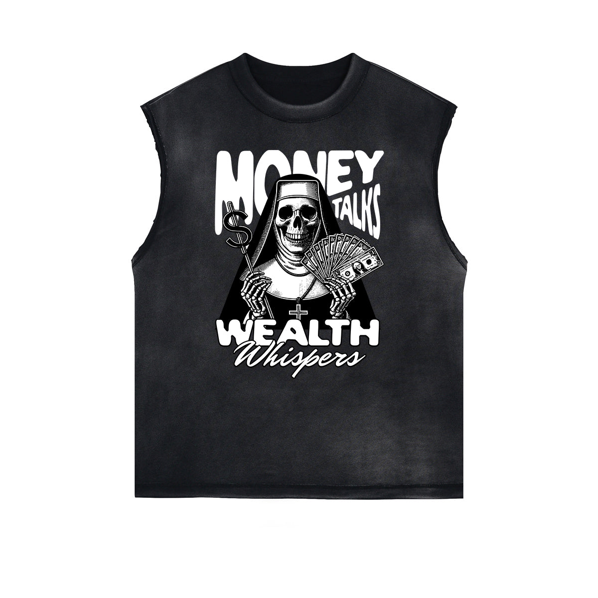 Frayed Edge Skull Graphic Tank
