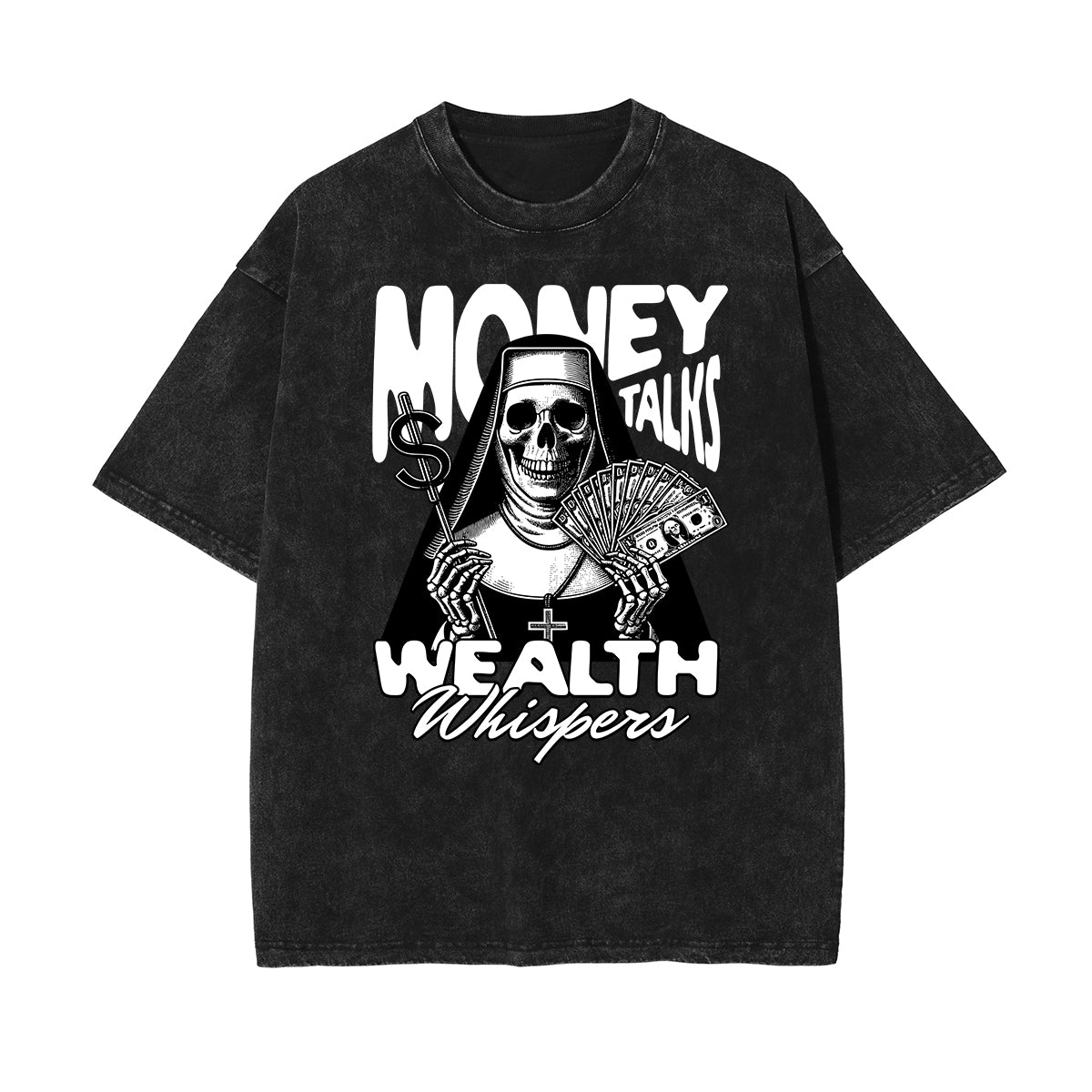Washed Skull Graphic Cotton Tee