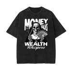 Washed Skull Graphic Cotton Tee