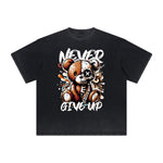 Thick Faded Skull Graphic T Shirt