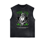 Frayed Edge Skull Graphic Tank