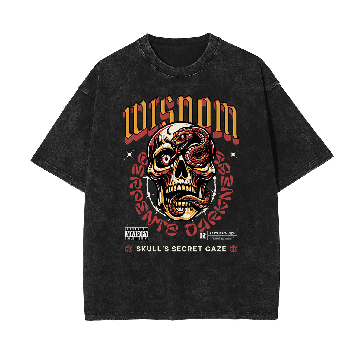 Washed Skull Graphic Cotton Tee