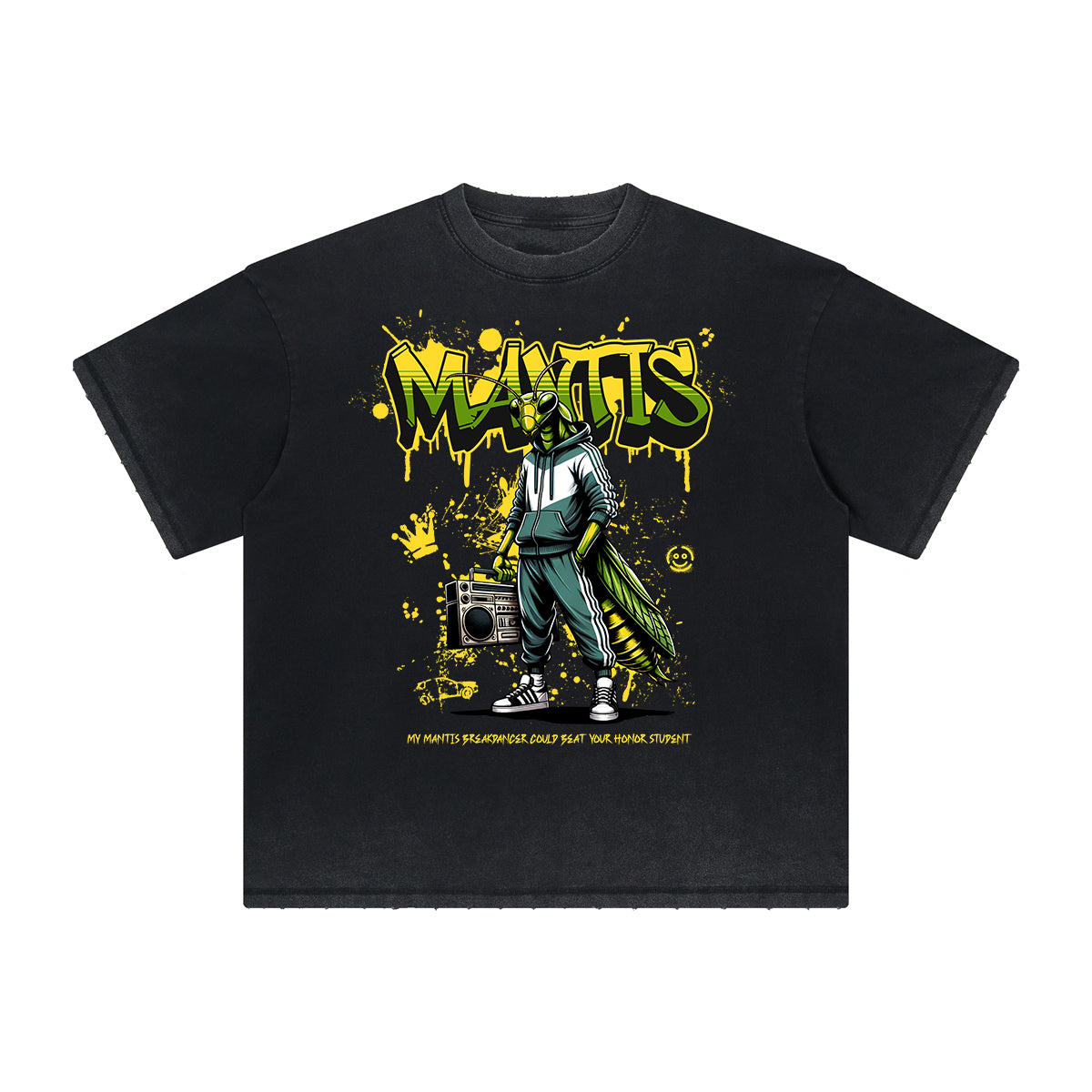 Vintage Frayed Splash Ink Graphic Tee