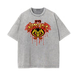 Stone Wash Splash Ink Graphic T Shirt