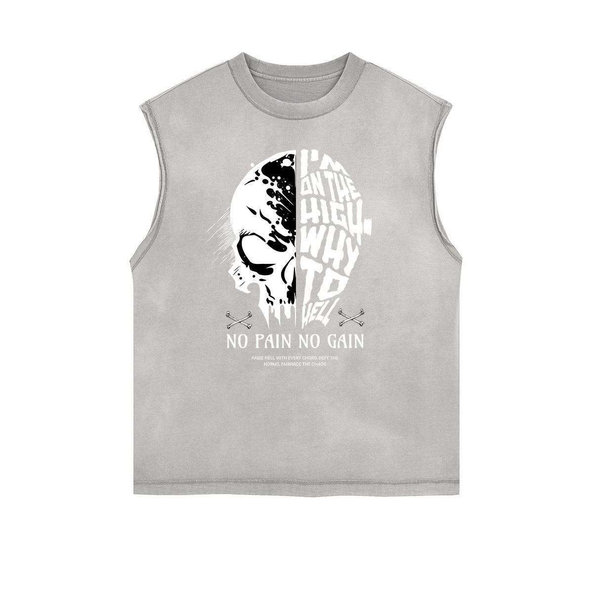 Frayed Edge Splash Ink Graphic Tank Top