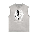 Frayed Edge Splash Ink Graphic Tank Top