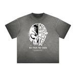 Thick Faded Splash Ink Graphic T Shirt