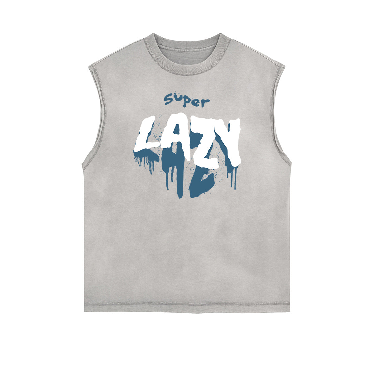 Frayed Edge Splash Ink Graphic Tank Top