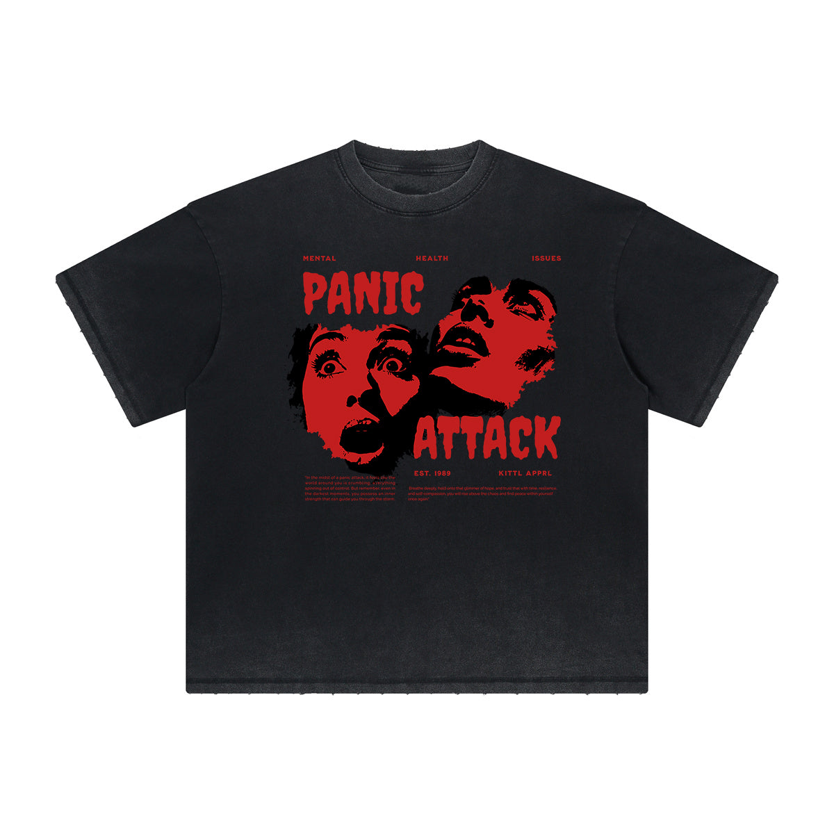 Vintage Frayed Splash Ink Graphic Tee