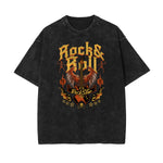 Stone Wash Rock Style Pattern T Shirt