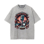 Washed Rock Style Graphic Cotton Tee