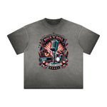 Vintage Frayed Rock Style Pattern Tee