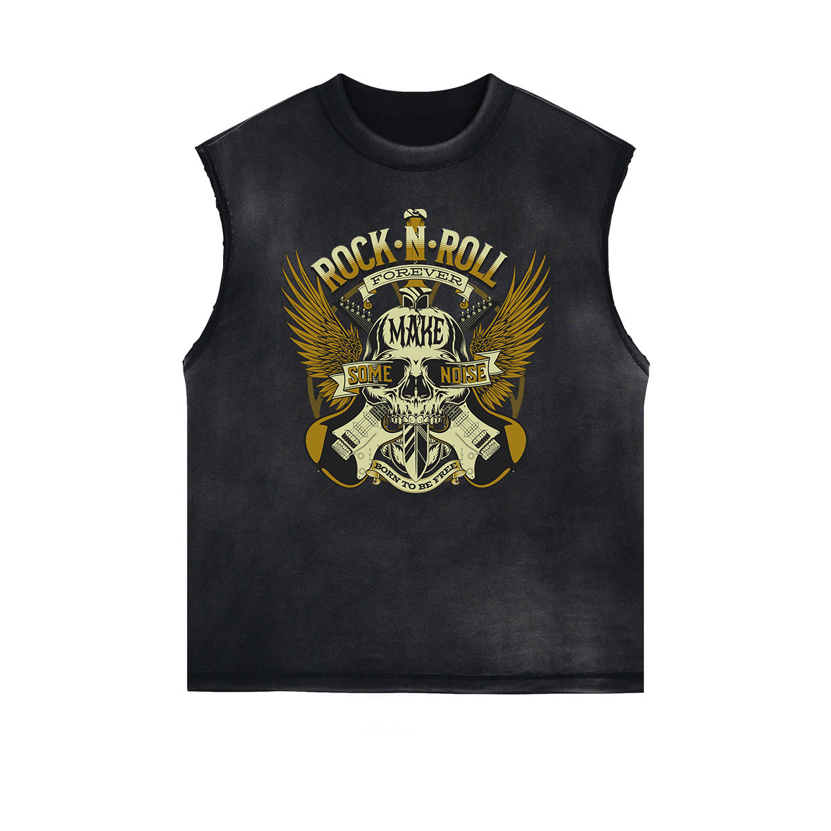 Frayed Edge Rock Style Graphic Tank