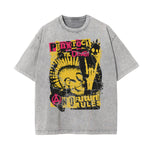 Washed Rock Style Graphic Cotton Tee