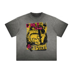 Vintage Frayed Rock Style Pattern Tee