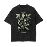 Stone Wash Rock Style Pattern T Shirt