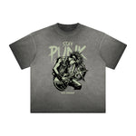 Vintage Frayed Rock Style Pattern Tee