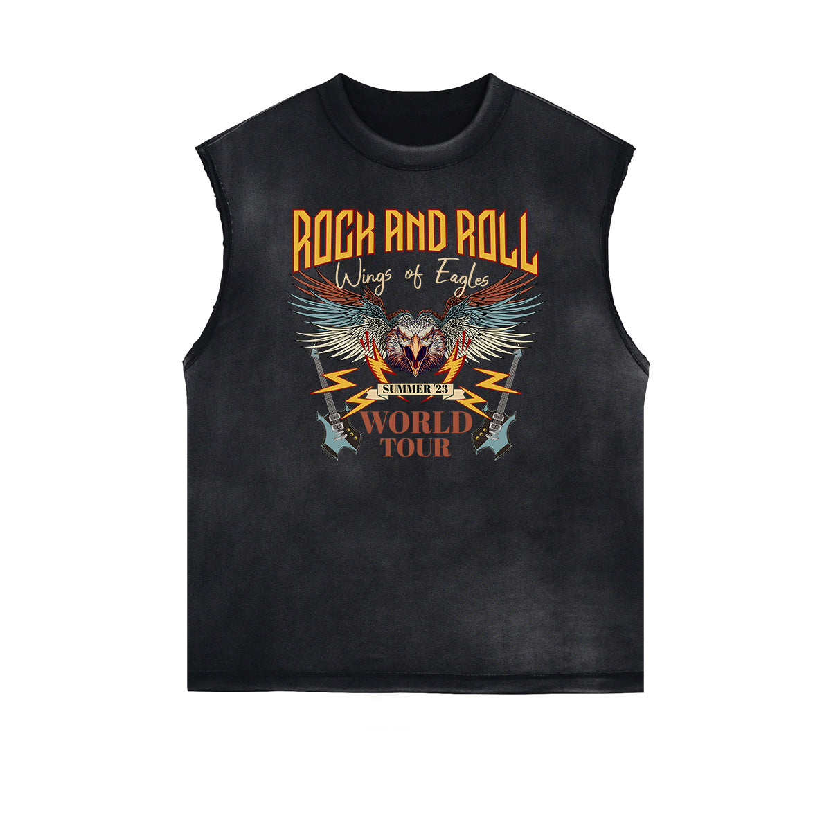 Frayed Edge Rock Style Graphic Tank