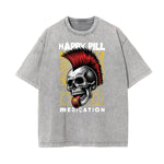 Washed Rock Style Graphic Cotton Tee