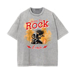 Washed Rock Style Graphic Cotton Tee