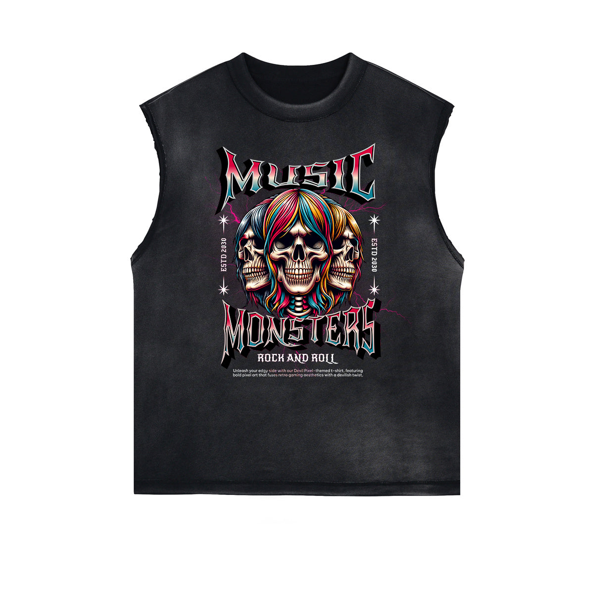 Frayed Edge Rock Style Graphic Tank