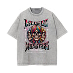 Washed Rock Style Graphic Cotton Tee