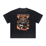 Thick Faded Rock Style Graphic T Shirt