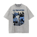 Washed Rock Style Graphic Cotton Tee