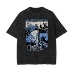 Stone Wash Rock Style Pattern T Shirt