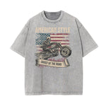 Washed Rock Style Graphic Cotton Tee