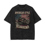 Stone Wash Rock Style Pattern T Shirt