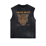 Distressed Sleeveless African Totem Tee