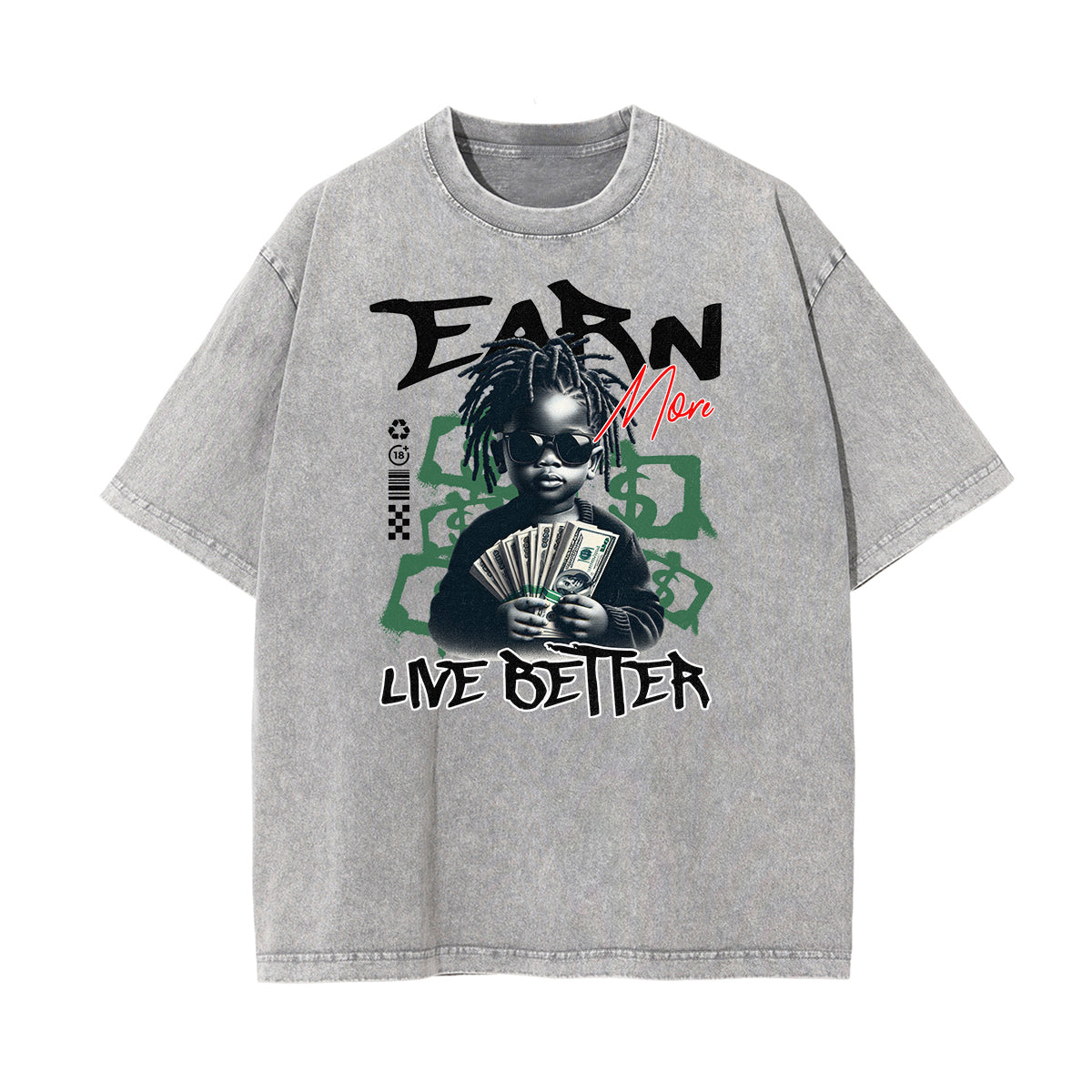 Stone Wash African Totem T Shirt