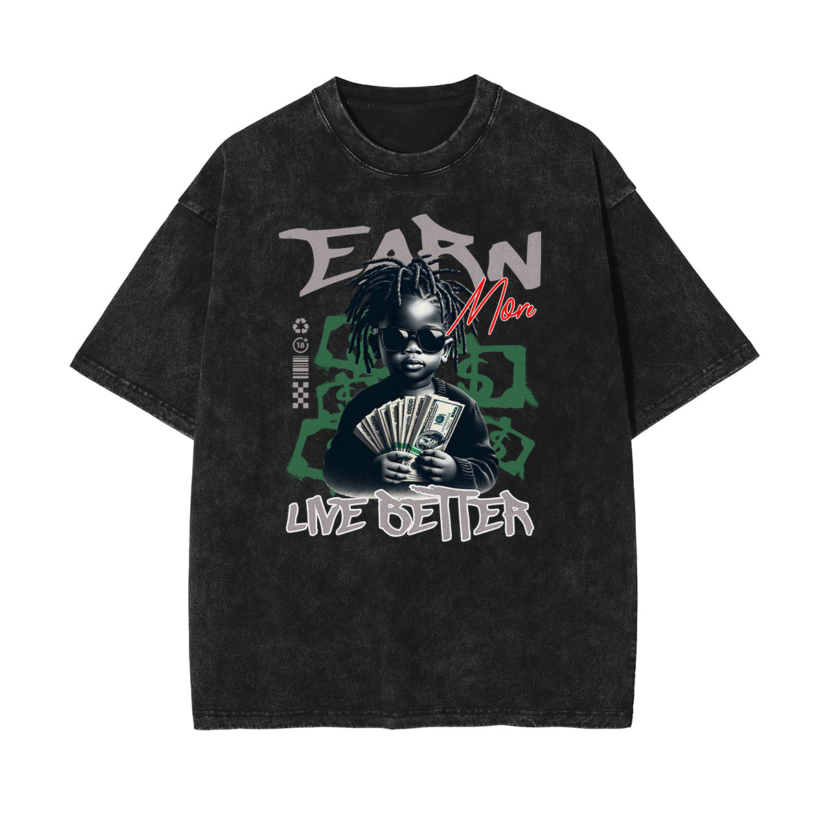 Washed African Totem Cotton Tee