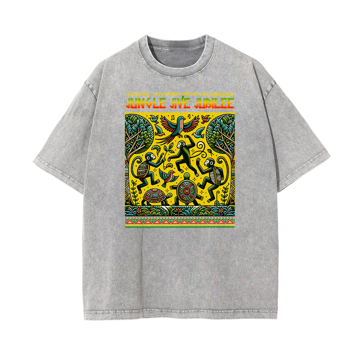Stone Wash African Totem T Shirt