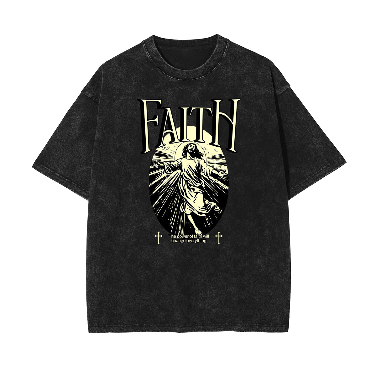 Washed Gods & Faith Graphic Cotton Tee