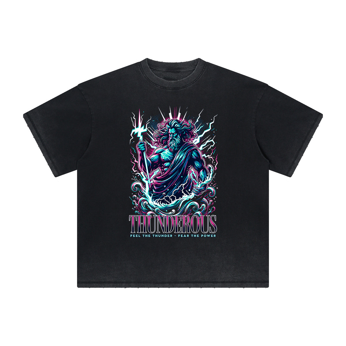 Vintage Frayed Gods & Faith Pattern Tee