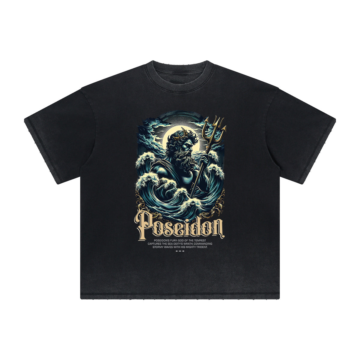 Vintage Frayed Gods & Faith Pattern Tee