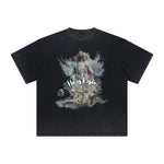 Vintage Frayed Gods & Faith Pattern Tee