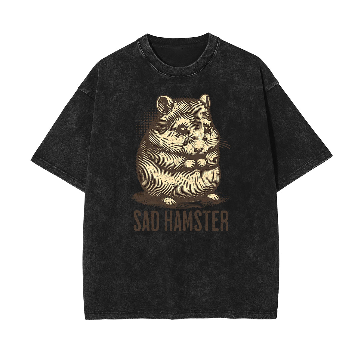 Stone Wash Playful Cartoon Graphic Tee