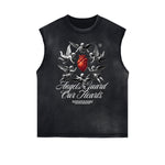 Frayed Edge Fallen Angel Graphic Tank Top