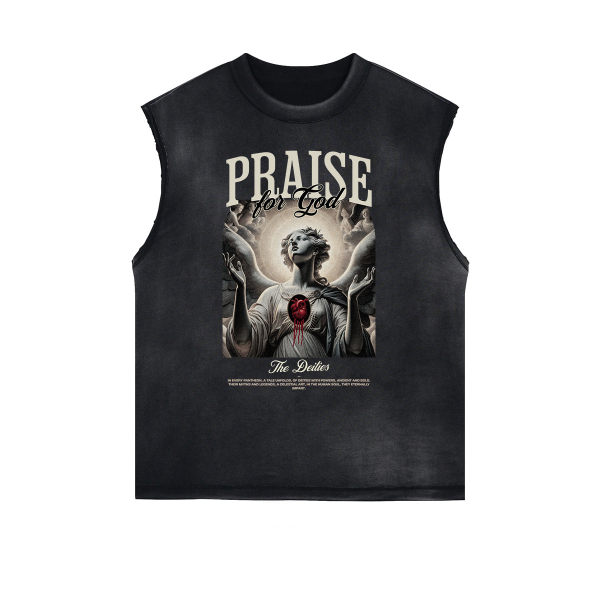 Frayed Edge Fallen Angel Graphic Tank Top