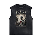 Frayed Edge Fallen Angel Graphic Tank Top