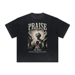 Thick Faded Fallen Angel Graphic T Shirt