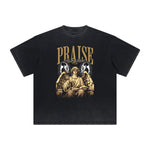 Thick Faded Fallen Angel Graphic T Shirt